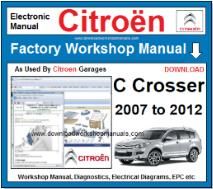 Citroen C-Crosser Workshop Manual Download